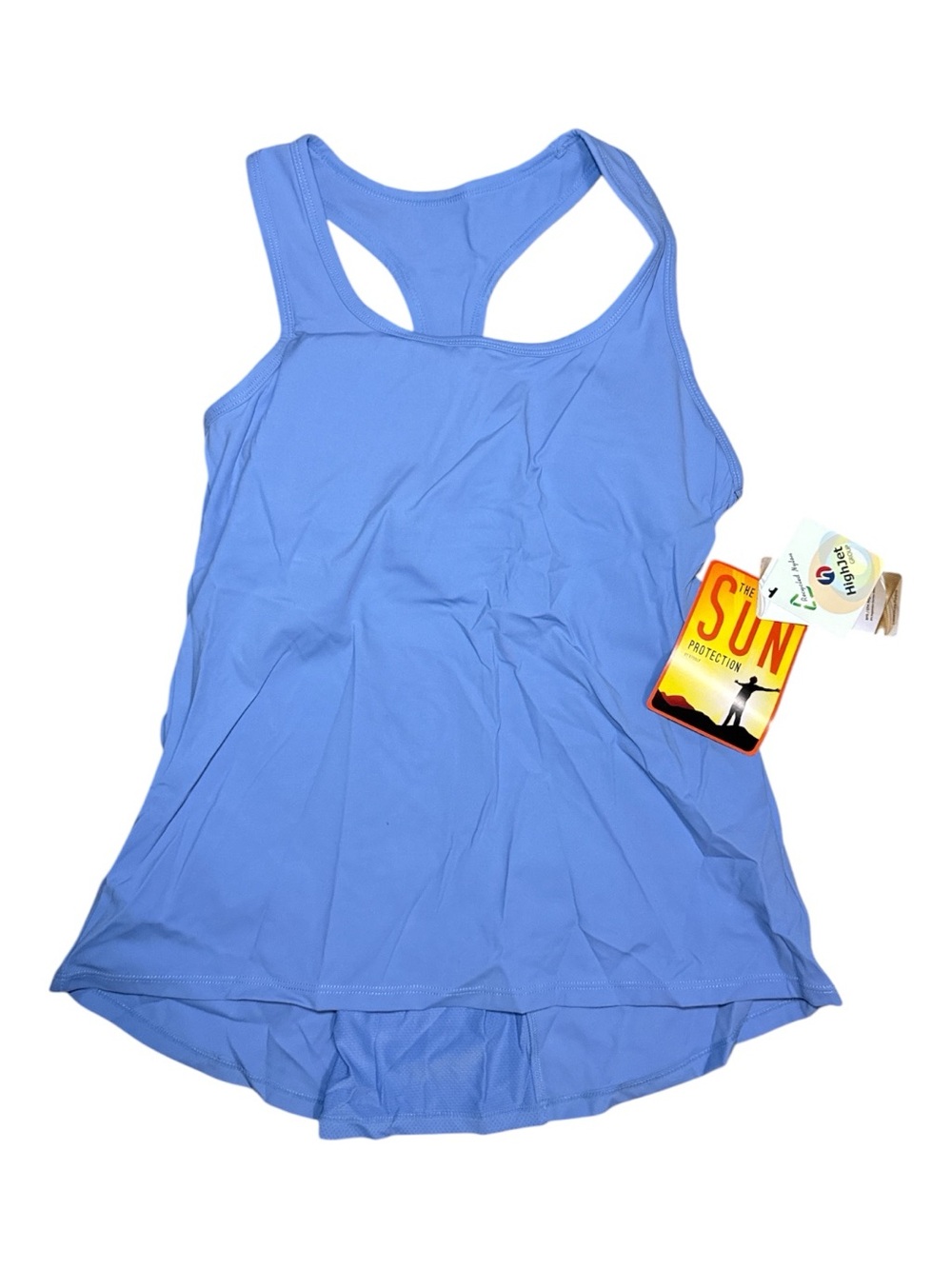NEW Mono B Periwinkle Blue Racerback Activewear Tank Top UV Sun Size Small